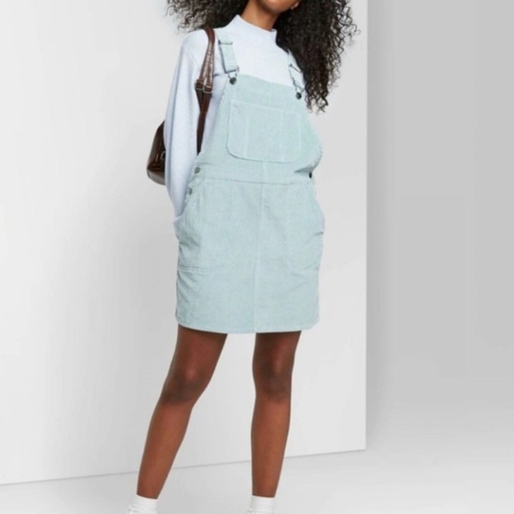 light blue corduroy dress